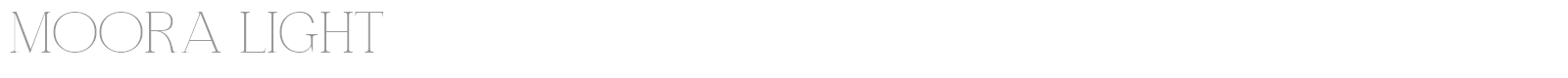 Moora Light font preview